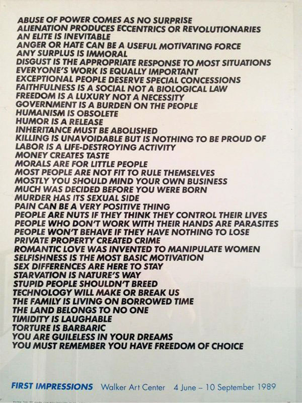 jenny holzer poster